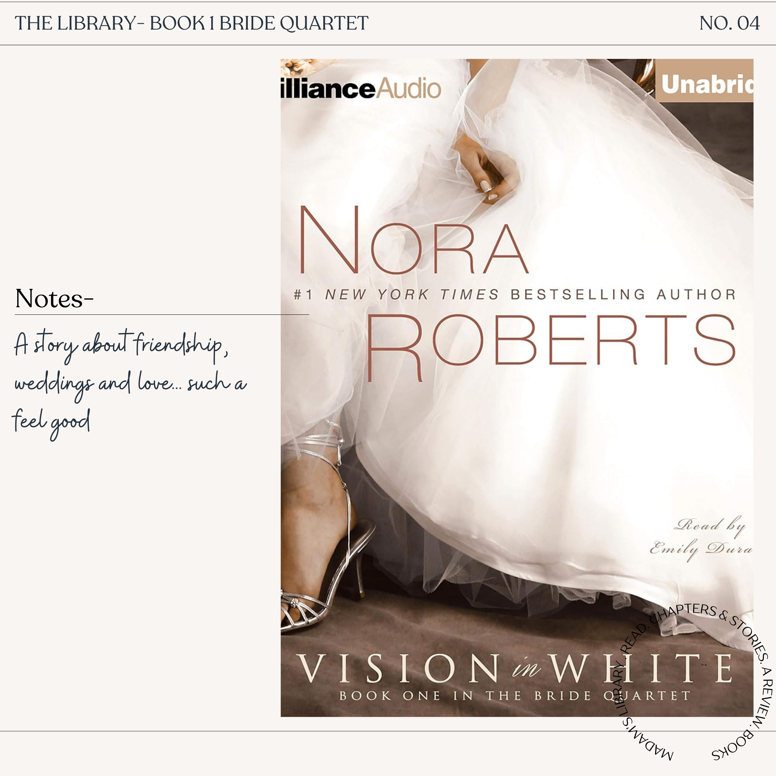 VISION IN WHITE – Nora Roberts.