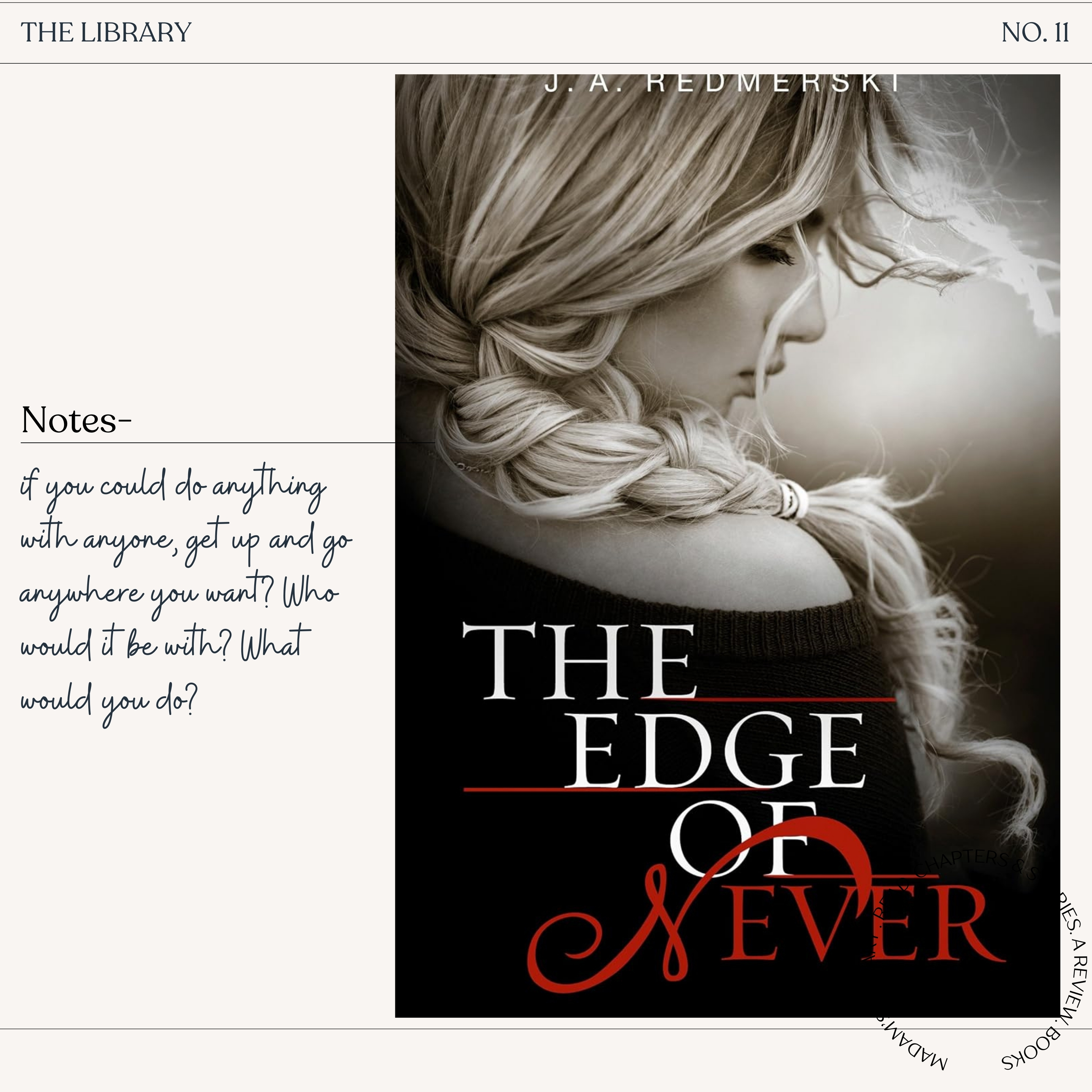 THE EDGE OF NEVER – J. A. Redmerski